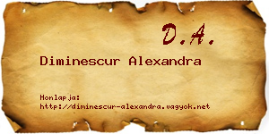 Diminescur Alexandra névjegykártya