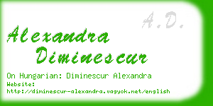 alexandra diminescur business card